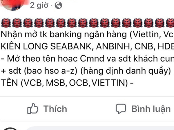 Cảnh báo nạn nhái tên tài khoản ngân hàng để lừa đảo