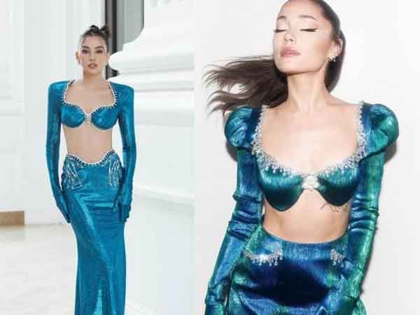 Giữa drama Ngọc Trinh 'đạo nhái', Hoa hậu Tiểu Vy cũng bị réo tên vì diện thiết kế 'na ná' Ariana Grande