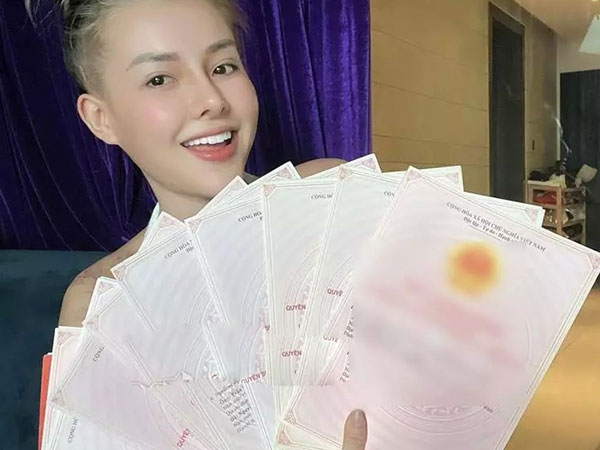 Ngân 98 cầm trên tay chục sổ đỏ, giao dịch chục tỷ mua đất