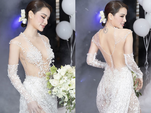 Hậu hôn lễ đậm mùi tiền, Phương Trinh Jolie bất ngờ vướng phải tranh cãi trên MXH, nguyên nhân xuất phát từ chiếc váy cưới hở bạo này