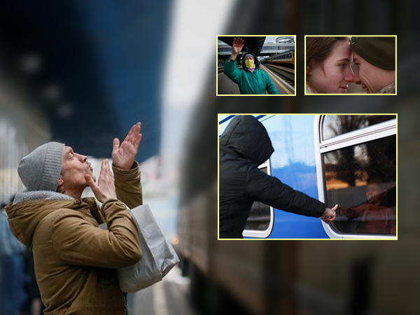 Tình yêu trong chiến tranh: Hình ảnh nhói lòng về những nụ hôn tạm biệt ở Ukraine