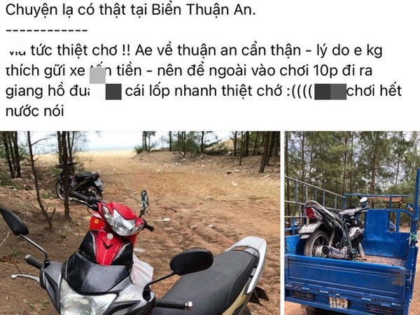 Để xe máy trên bờ biển, khi quay lại chủ xe 'khóc thét' bởi cảnh tượng trước mắt