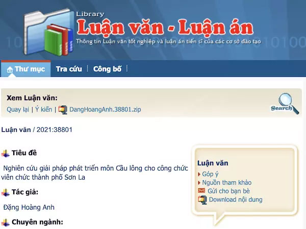 Ngỡ ngàng với luận án tiến sĩ 'Nghiên cứu giải pháp phát triển môn cầu lông cho công chức'