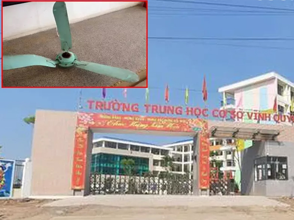 Hiệu trưởng trần tình vụ quạt trần rơi khiến học sinh bị thương