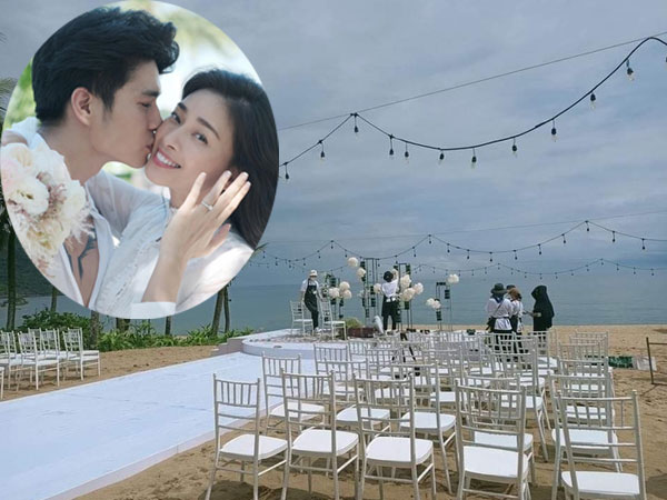 Hé lộ những hình ảnh đầu tiên bên trong 'lễ cưới thế kỷ' của Ngô Thanh Vân - Huy Trần