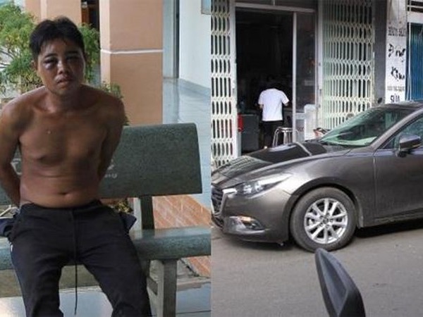 Thấy ô tô người khác tưởng xe mình, nam thanh niên vác bê tông 'ra sức' đập phá