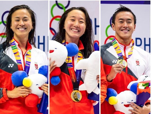 SEA Games 31: Ba chị em ruột của đội bơi Singapore cùng giành HCV trong 1 ngày