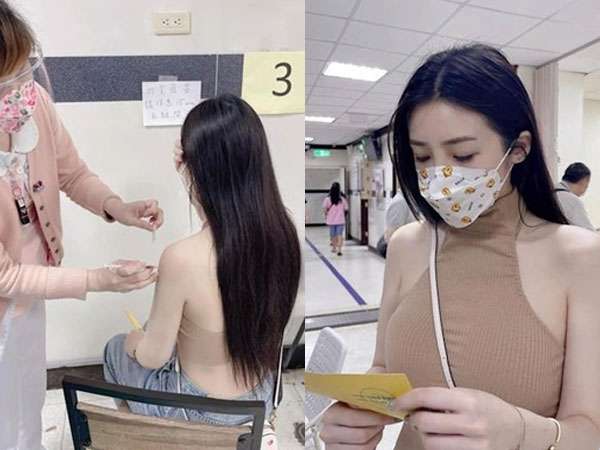 Mặc áo như không mặc đi tiêm vaccine, cô gái khiến dân mạng 'nóng mắt'