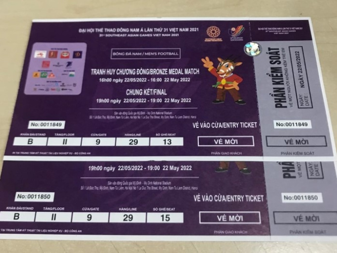 Vé chung kết U23 Việt Nam vs U23 Thái Lan bị phe vé 'thổi' lên 20 triệu đồng/cặp