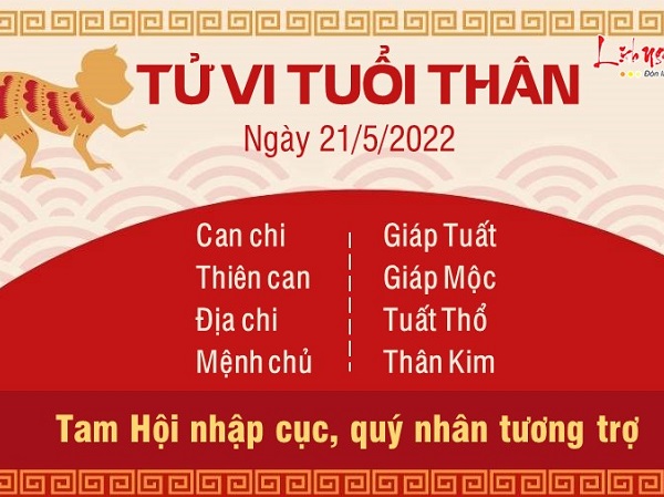 Tử vi Thứ Bảy ngày 21/5/2022 của 12 con giáp: Thân đón tài lộc, Dậu đề phòng thị phi
