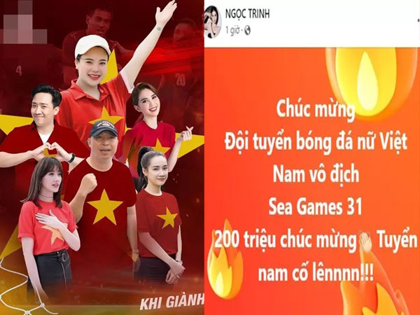 Trao thưởng bóng đá, Ngọc Trinh bị chỉ trích 'trọng nam khinh nữ'