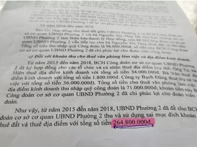 Cán bộ phường ở Quảng Trị cho thuê đất rồi lấy tiền chia nhau