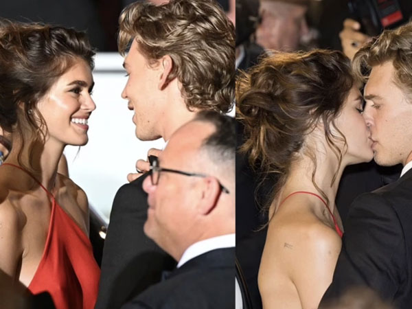 Cannes 2022: Ái nữ huyền thoại Cindy Crawford - Kaia Gerber hôn thắm thiết bạn trai tại buổi ra mắt phim