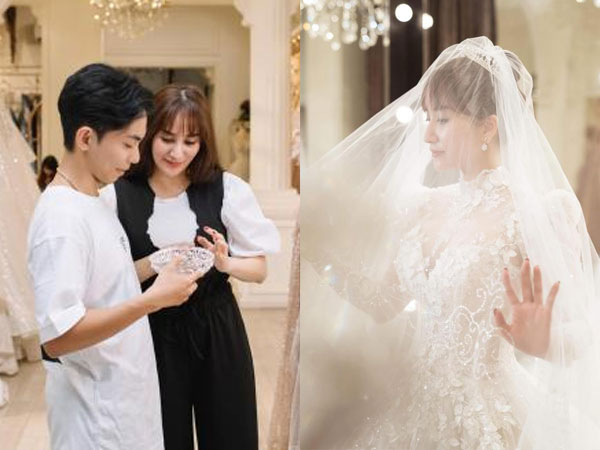 Phan Hiển 'nhá hàng' ảnh Khánh Thi diện đầm cưới, dân tình đứng ngồi không yên vì nhan sắc cực phẩm của cô dâu