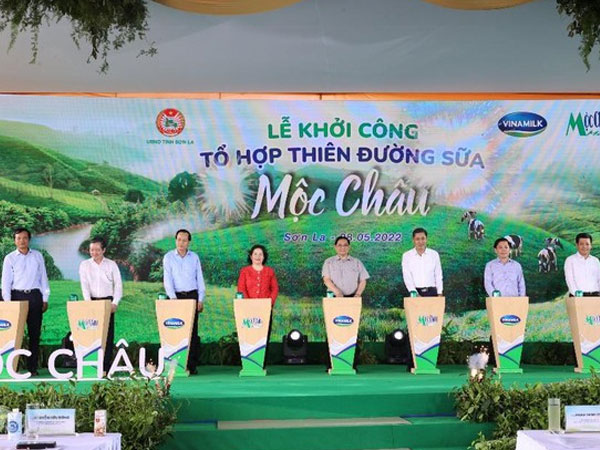 Mộc Châu Milk và Vinamilk chính thức ra mắt và khởi công dự án tổ hợp thiên đường sữa Mộc Châu