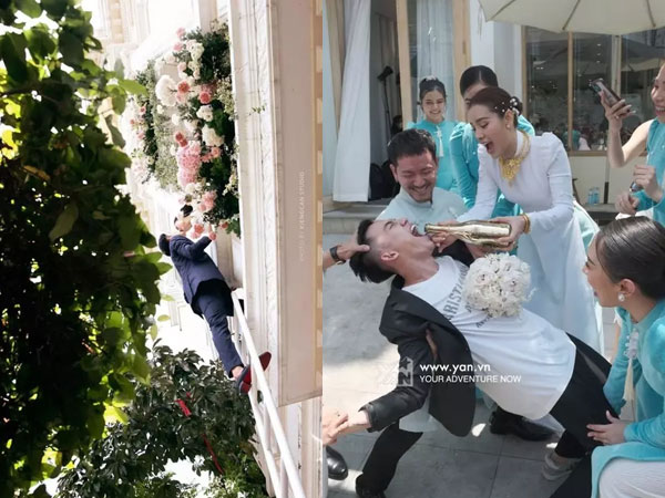 Thử thách đón dâu 'vã mồ hôi hột' của Minh Hằng và các sao nữ