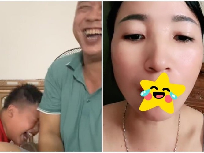 Hai bố con cười không ăn nổi cơm khi thấy mẹ đi phun môi về, xem nguyên nhân ai cũng đồng cảm