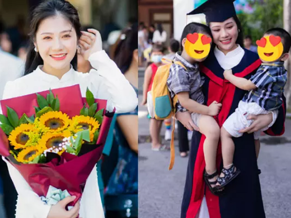 'In 4' nữ sinh siêu đẹp, bế 2 con chụp kỷ yếu gây bão khắp MXH