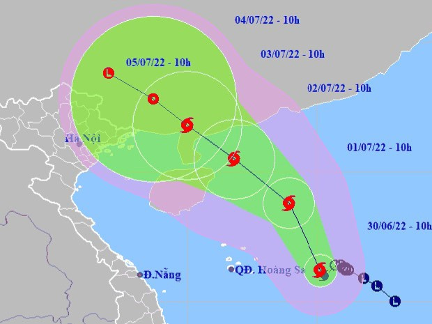 Bão số 1 có bán kính gió mạnh rất rộng, có thể đổ bộ vào Bắc Bộ