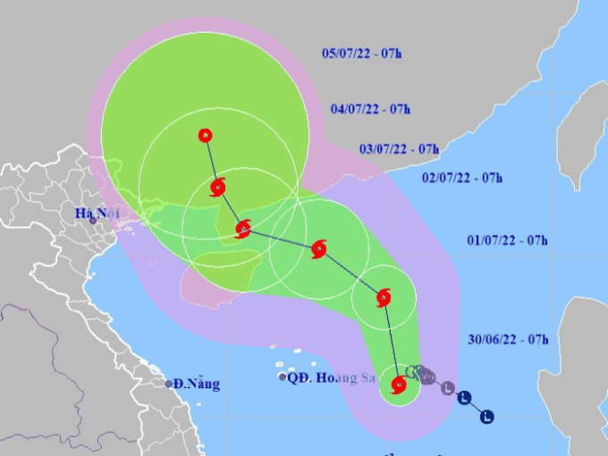 Bão số 1 có thể giật cấp 12, đang hướng vào khu vực phía Bắc