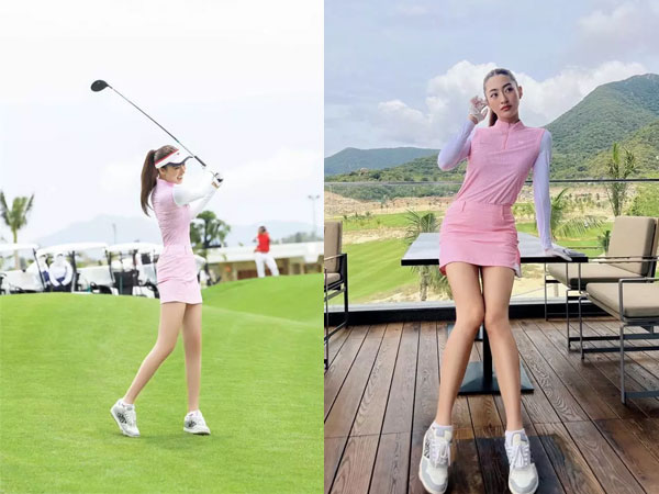 Cao 1m78, Lương Thùy Linh 'chặt đẹp' Đỗ Mỹ Linh trên sân golf