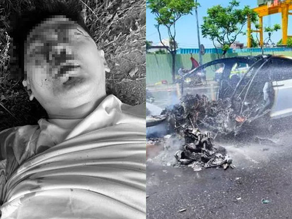 Hiện trường vụ tai nạn kinh hoàng của Lâm Chí Dĩnh: Nam tài tử máu me đầy mặt, siêu xe cháy thành phế thải