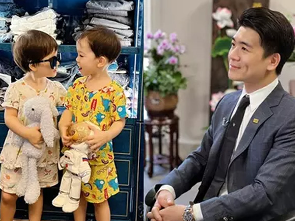 Đăng ảnh cặp sinh đôi, con trai bầu Hiển lộ tủ đồ như shop thời trang