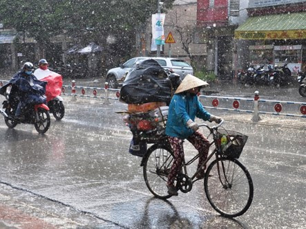 Miền Bắc đón mưa dông vào cuối tuần