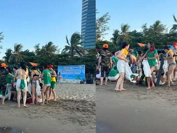 Nhóm nữ du khách 'trần như nhộng' chơi team building ở Cửa Lò: Cứ cởi áo là thưởng 500k