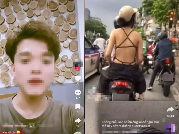 TikToker xin lỗi khi quay lén cô gái mặc hở trên phố Xã Đàn