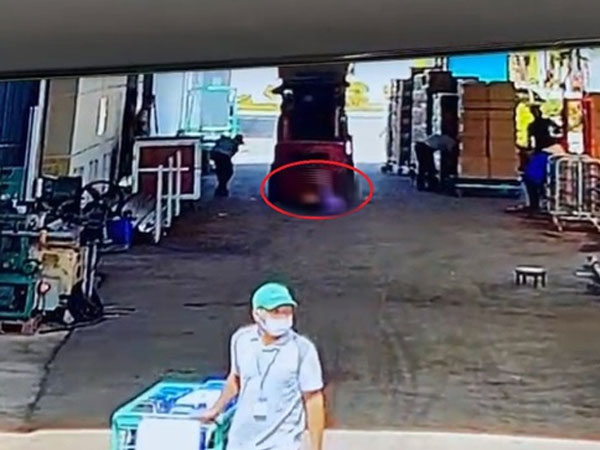 Lùi xe nâng hàng thiếu quan sát đè chết nữ công nhân