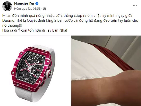 Đi du lịch Ý, khách Việt 'bay' luôn chiếc đồng hồ 7 tỷ chỉ sau 1 cái ôm