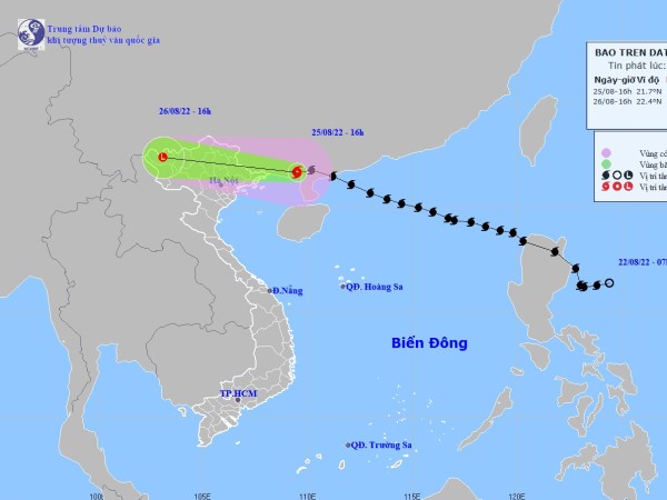 Bão số 3 đi vào đất liền, Bắc Bộ mưa dông kèm gió giật mạnh
