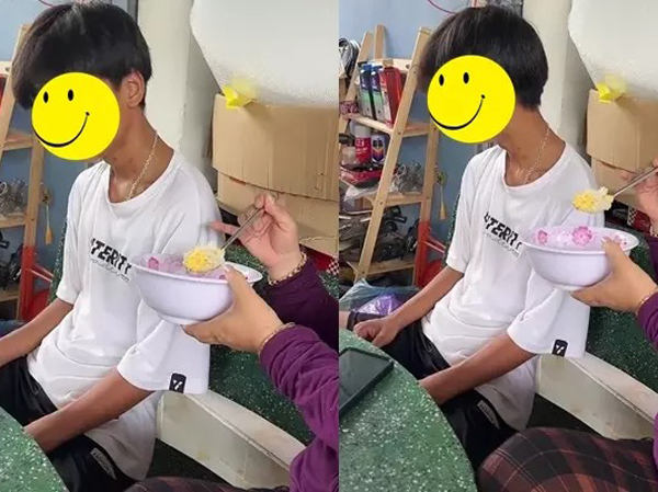Xôn xao thanh niên 16 tuổi vẫn được mẹ đút từng thìa cơm