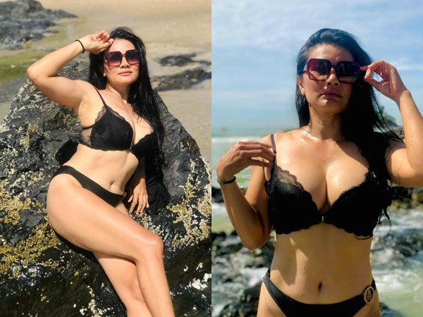 Diễn viên Kiều Trinh: U50 vẫn tự tin khoe dáng 'bốc lửa' với bikini