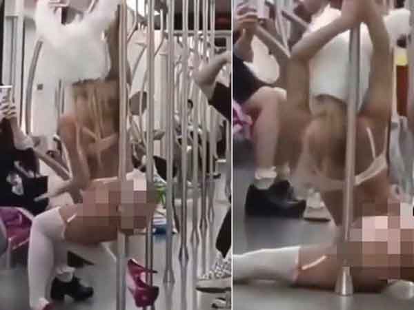Chỉ mặc nội y, đứng uốn éo múa cột trên tàu, cô gái nhận cái kết ai cũng đồng tình