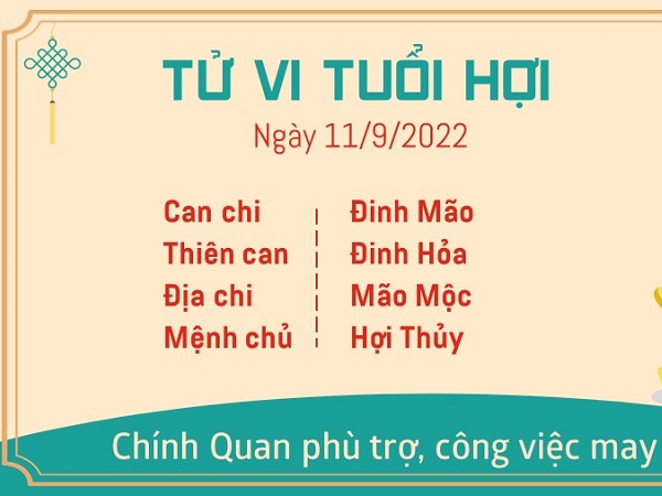 Tử vi Chủ Nhật ngày 11/09/2022 của 12 con giáp: Dậu đề phòng mất tiền oan, Hợi đón tài lộc
