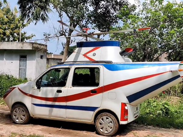 Xem chiếc trực thăng 'độc lạ' chuyên phục vụ đám cưới của kỹ sư Ấn Độ