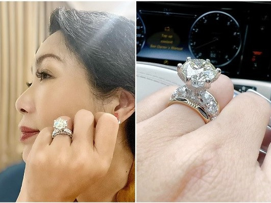 Trịnh Kim Chi được chồng tặng nhẫn kim cương 4 tỷ đồng dịp 22 năm cưới