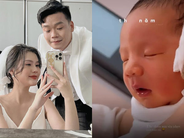 Ảnh con trai mới chào đời của trung vệ nổi tiếng tuyển Việt Nam
