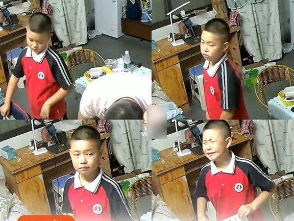 Xót xa khoảnh khắc cậu bé cố tỏ ra trấn tĩnh khi nhìn bố chuẩn bị đồ đi làm xa, bố vừa ra khỏi cửa đã không kìm được òa khóc