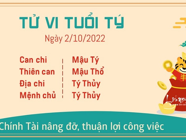 Tử vi Chủ Nhật ngày 02/10/2022 của 12 con giáp: Tý được Chính Tài nâng đỡ, Sửu đề phòng kẻ xấu