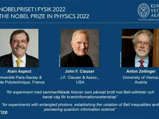Nobel Vật lý 2022 xướng tên 3 nhà vật lý lượng tử