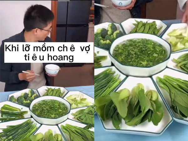 Lỡ mồm chê vợ 'tiêu hoang', chồng được chiêu đãi 'đại tiệc' khiến anh 'xanh cả mặt'