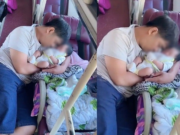 Thông tin trái chiều xung quanh câu chuyện bố một mình chăm con 15 ngày tuổi trên xe khách vì mẹ bỏ đi