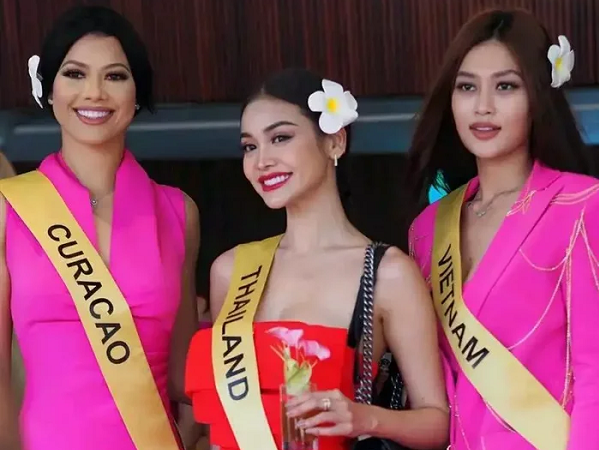 Hoa hậu Thiên Ân bị 'cấm' ở cùng với Miss Grand Thailand Engfa Waraha