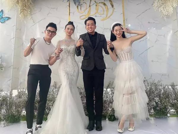 Á hậu chuyển giới lên đồ đi đám cưới lấn lướt cả cô dâu
