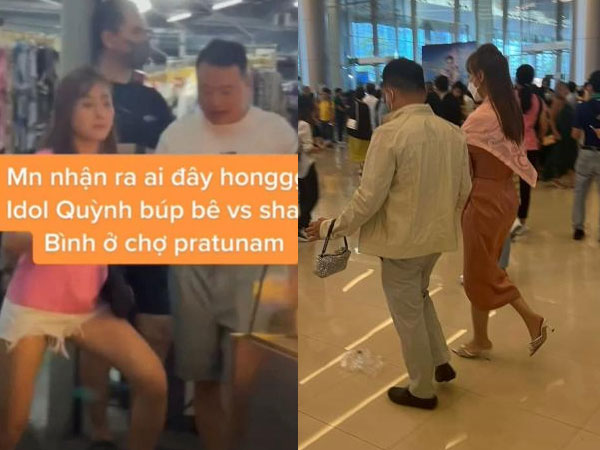 Phương Oanh và Shark Bình bị bắt gặp đi chợ đêm và xem show ở Thái Lan
