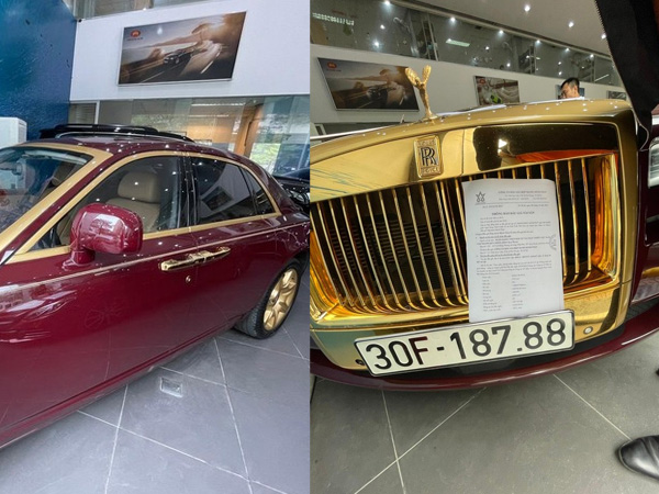 Lộ diện siêu xe Rolls-Royce dát vàng của ông Trịnh Văn Quyết trước giờ đấu giá