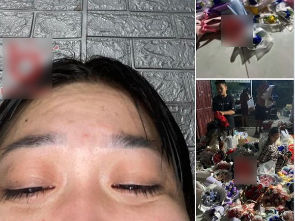 Xót xa cô gái trẻ khóc nức nở vì quầy hoa 20/10 bị tạt mắm tôm trong đêm: 'Đó là tất cả vốn liếng em dùng để lo cho bố mẹ'